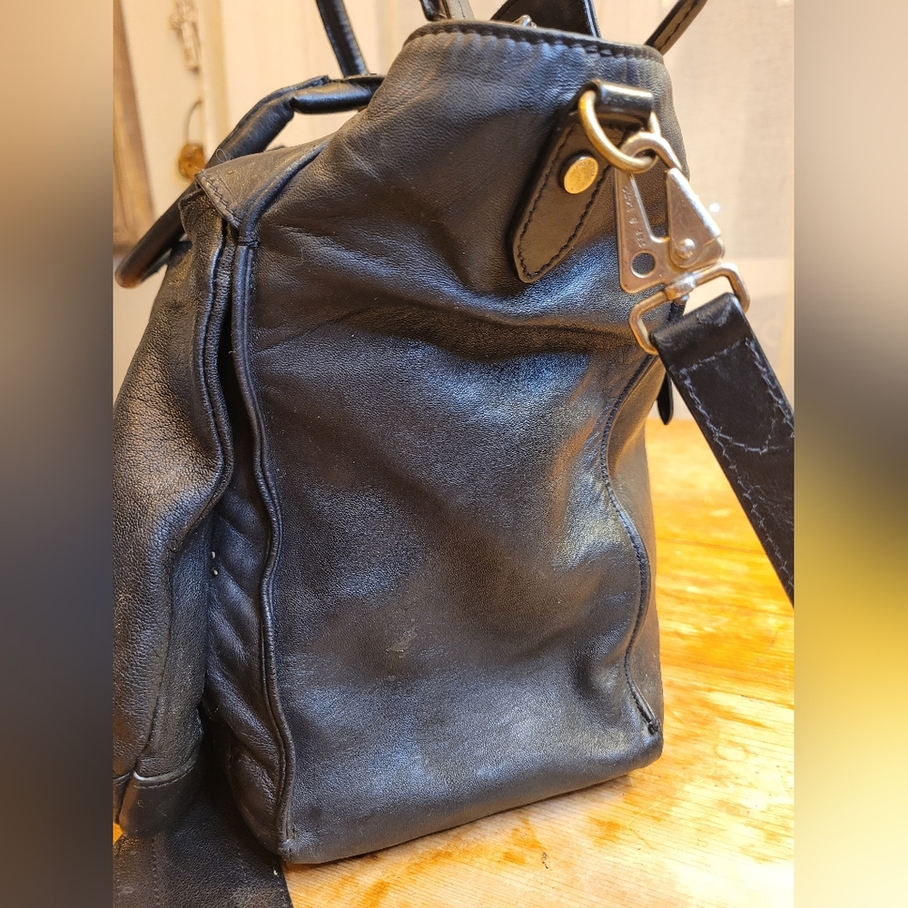 Rag & Bone Black Leather Shoulder Crossbody Bag - Picture 5 of 6